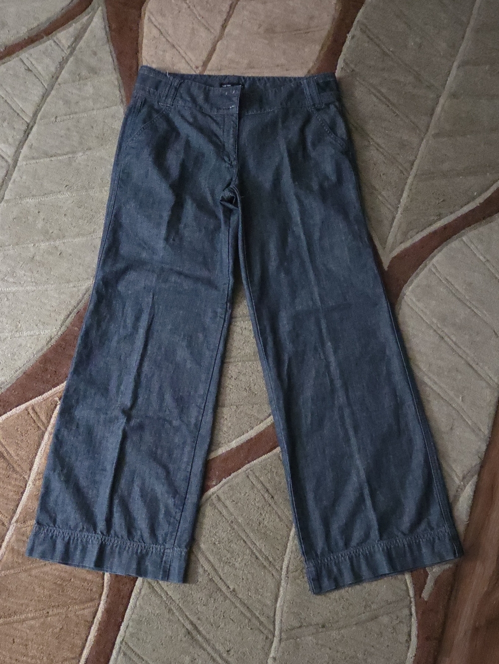 New York & Company Women's Dark Blue Wide-Leg Jeans